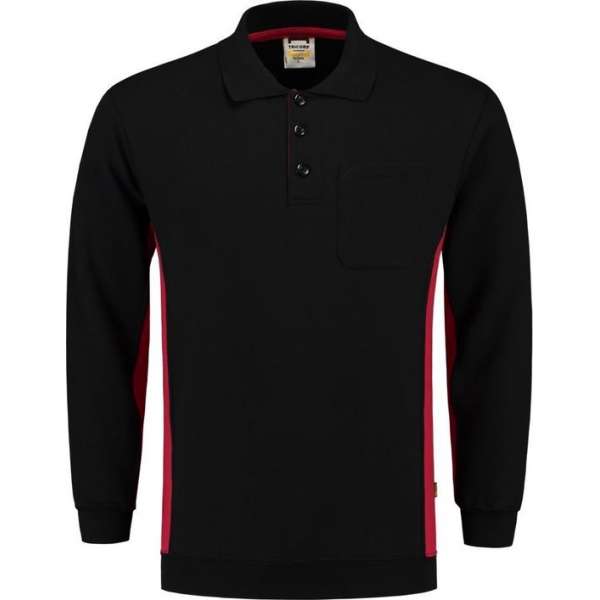 Tricorp 302001 Polosweater Zwart-Rood maat XXXL Tricorp 302001 Polosweater Zwart-Rood maat XXXL
