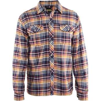 Blåkläder 3299-1137 Overhemd flanel Heren Navy/Orange maat M