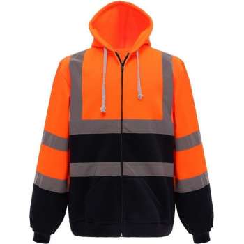 RWS vest, met rits en capuchon, S t/m 3XL XL Marineblauw/Oranje
