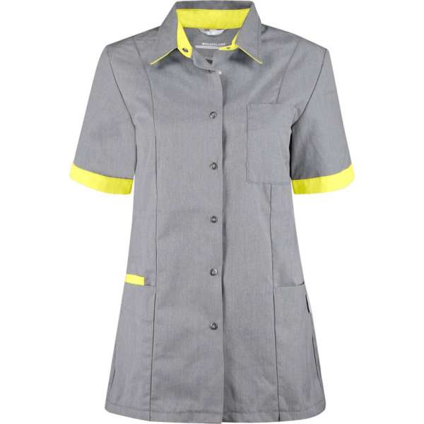 Haen / Ballyclare Dames Zorgjas Fijke Grey cross / Sulfur Yellow - Maat 3XL Haen / Ballyclare Dames Zorgjas Fijke Grey cross / Sulfur Yellow - Maat 3XL