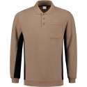 Tricorp polosweater Bi-Color - Workwear - 302001 - khaki-zwart - maat M