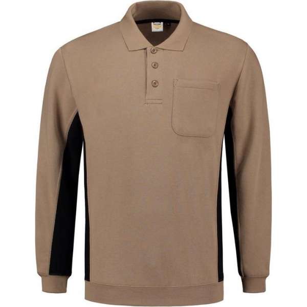Tricorp polosweater Bi-Color - Workwear - 302001 - khaki-zwart - maat M Tricorp polosweater Bi-Color - Workwear - 302001 - khaki-zwart - maat M