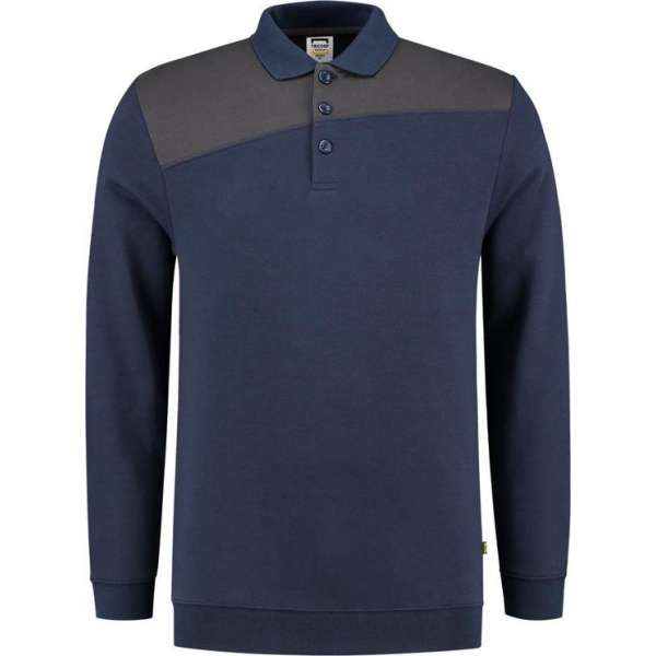Tricorp Polo Sweater Bicolor Naden 302004 Ink / Donkergrijs - Maat 5XL Tricorp Polo Sweater Bicolor Naden 302004 Ink / Donkergrijs - Maat 5XL