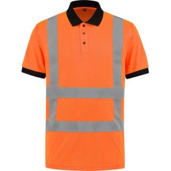 EM Traffic Poloshirt High Visibility RWS Fluor Oranje - Maat L