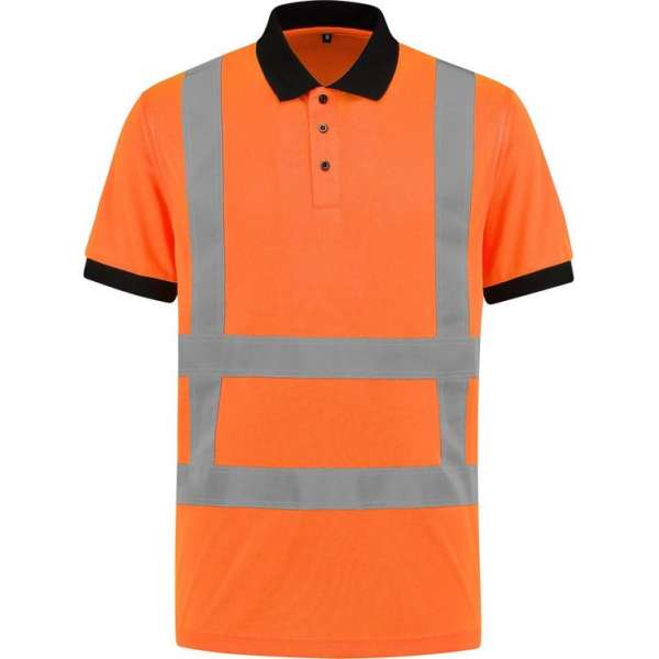 EM Traffic Poloshirt High Visibility RWS Fluor Oranje - Maat L EM Traffic Poloshirt High Visibility RWS Fluor Oranje - Maat L