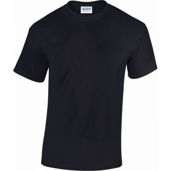 Gildan Heavy Cotton T-shirt 180 GSM, Kleur Zwart, Maat S (6 Stuks) Gildan Heavy Cotton T-shirt 180 GSM, Kleur Zwart, Maat S (6 Stuks)