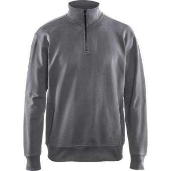 Blåkläder 3369-1158 Sweatshirt met 1/2 rits Grijs maat L