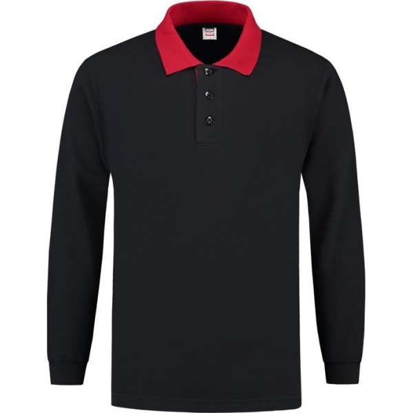 Tricorp Polosweater contrast - Casual - 301006 - Navy-Rood - maat XS Tricorp Polosweater contrast - Casual - 301006 - Navy-Rood - maat XS