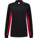 Tricorp polosweater bi-color dames - 302002 - zwart / rood - maat 3XL