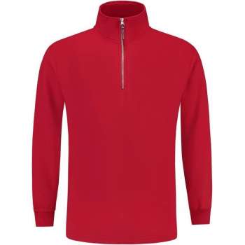 Tricorp Sweater ritskraag - Casual - 301010 - Rood - maat 7XL