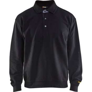 Blåkläder 3370-1158 Polo Sweatshirt Zwart maat XL