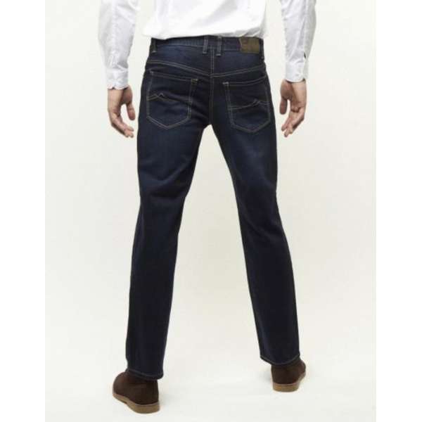 Palm S05 - Modern fit, sand blasted dark blue stretch denim, L32-W34 Palm S05 - Modern fit, sand blasted dark blue stretch denim, L32-W34