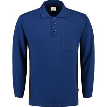 Tricorp Polosweater Bi-Color - Workwear - 302001 - Royalblauw-Navy - maat XS