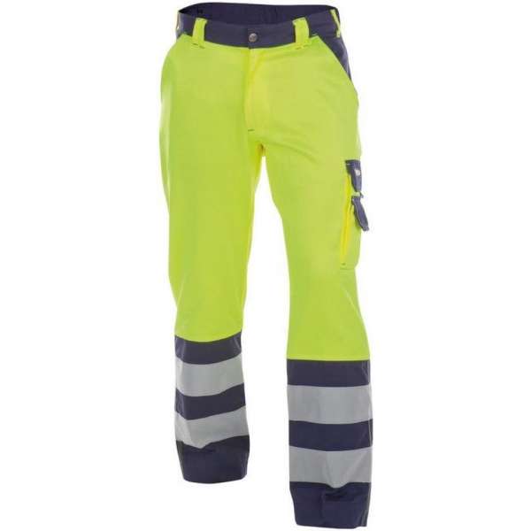Dassy Lancaster Hoge zichtbaarheidsbroek 200612 (290 g/m2) - binnenbeenlengte Standaard (81-86 cm) - Fluogeel/Marineblauw - 52 Dassy Lancaster Hoge zichtbaarheidsbroek 200612 (290 g/m2) - binnenbeenlengte Standaard (81-86 cm) - Fluogeel/Marineblauw - 52