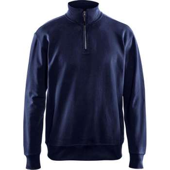 Blåkläder 3369-1158 Sweatshirt met 1/2 rits Marineblauw maat S
