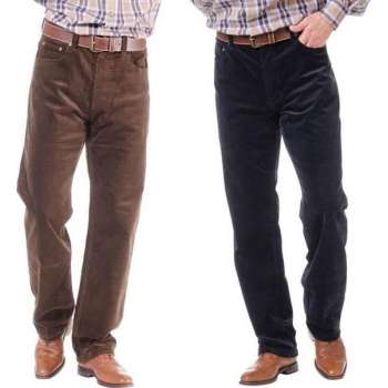 Corduroy broek met 5 zakken marineblauw maat 54