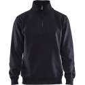 Blåkläder 3365-1048 Sweatshirt Jersey (1/2 Rits) Zwart maat XS
