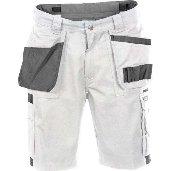 Dassy MONZA Korte Schildersbroek Wit/GrijsNL:66 BE:64