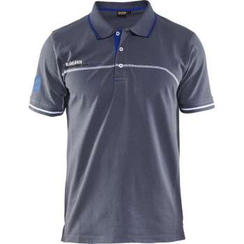 Blåkläder 3327-1050 Branded Poloshirt Grijs/Korenblauw maat M