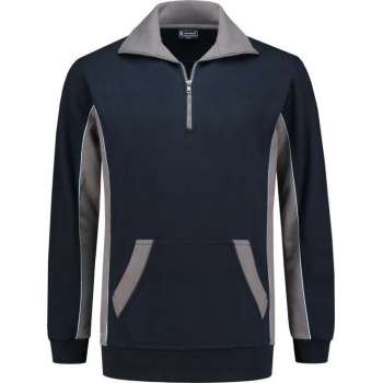 Workman Zipper Sweater Bi-Colour - 2702 navy/grijs - Maat M