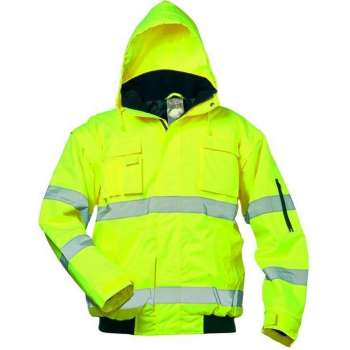 Veiligheidsjas neon geel wind- en waterdicht maat XXXL