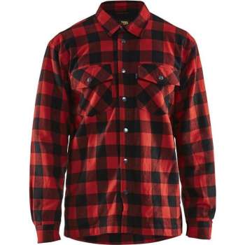 Blåkläder 3225-1131 Overhemd Flanel Gevoerd Rood/Zwart maat XXL
