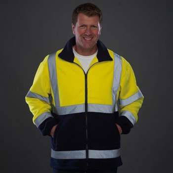 RWS fleece jack, S t/m 3XL XXL Geel/Marineblauw