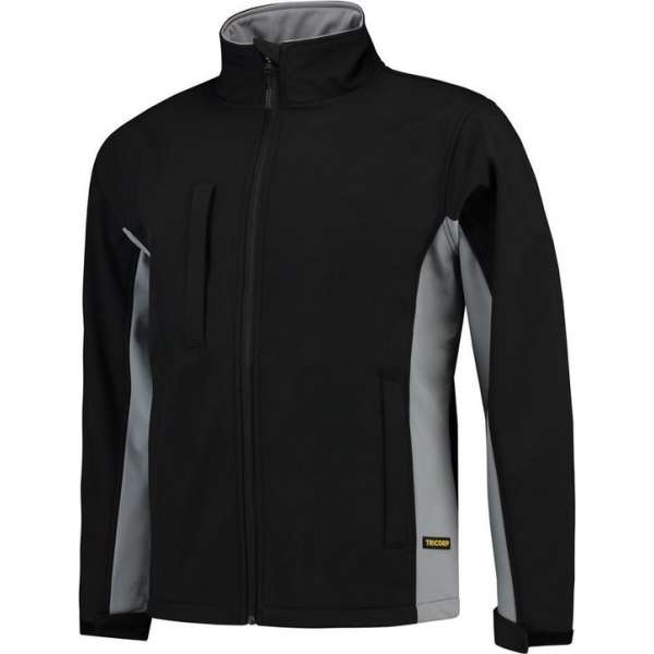 Tricorp soft shell jack bi-color - Workwear - 402002 - zwart / grijs - maat XL Tricorp soft shell jack bi-color - Workwear - 402002 - zwart / grijs - maat XL