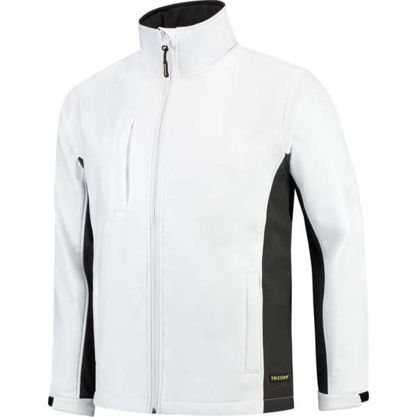 Tricorp Soft Shell Jack Bi-Color - Workwear - 402002 - Wit Donkergrijs - maat L