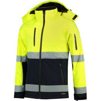 Tricorp Soft Shell Jack EN471 bi-color - Workwear - 403007 - fluor geel / navy - Maat M