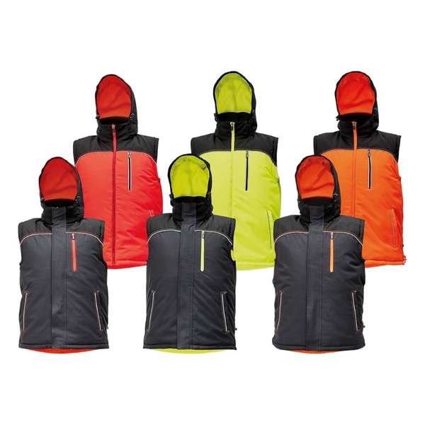 Knoxfield winter bodywarmer omkeerbaar antraciet/rood, maat 2XL Knoxfield winter bodywarmer omkeerbaar antraciet/rood, maat 2XL