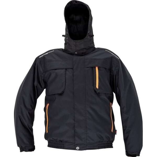 Heren winterjas pilotjack Zijl zwart M Heren winterjas pilotjack Zijl zwart M