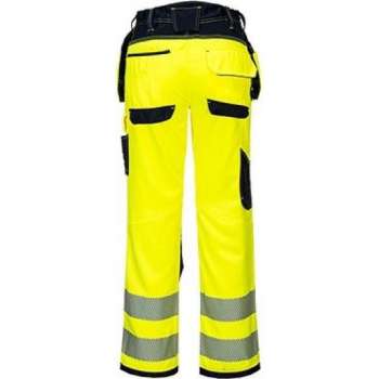 Portwest high visible werkbroek, type T501+gratis kniestukken Geel (Maat 36 M/L)