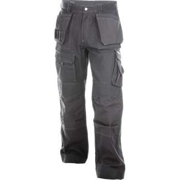 Dassy Texas Canvas holsterzakkenbroek met kniezakken 200595 - binnenbeenlengte Standaard (81-86 cm) - Cementgrijs - 44