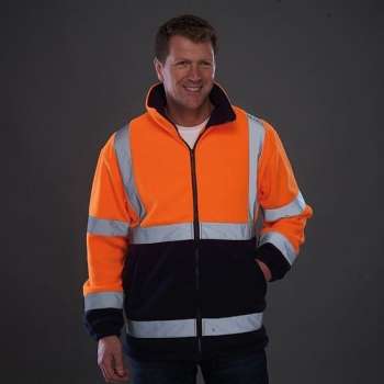 RWS fleece jack, S t/m 3XL XXL Marineblauw/Oranje