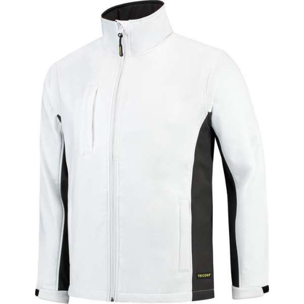 Tricorp Soft Shell Jack Bi-Color - Workwear - 402002 - Wit Donkergrijs - maat XL Tricorp Soft Shell Jack Bi-Color - Workwear - 402002 - Wit Donkergrijs - maat XL