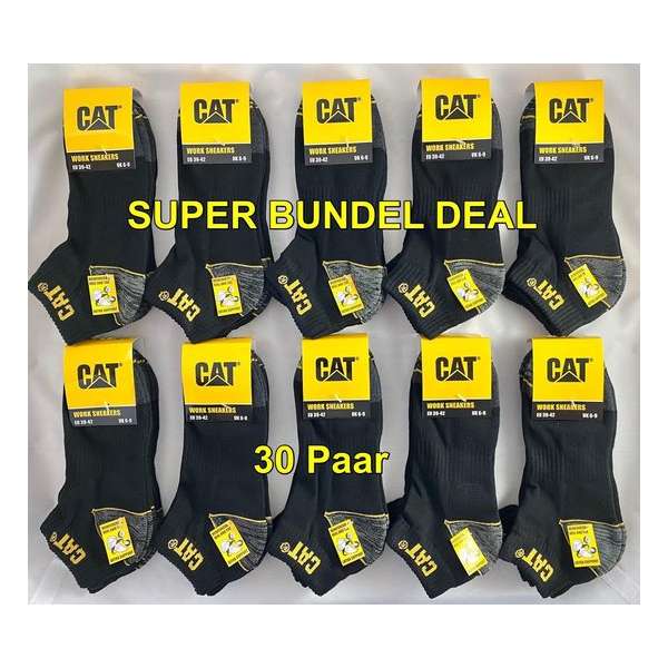 Cat Sneaker Werksokken - SUPER BUNDEL - 10 Pack - 30 PAAR - Grijs - 43/46 - 85% KATOEN !!! Cat Sneaker Werksokken - SUPER BUNDEL - 10 Pack - 30 PAAR - Grijs - 43/46 - 85% KATOEN !!!