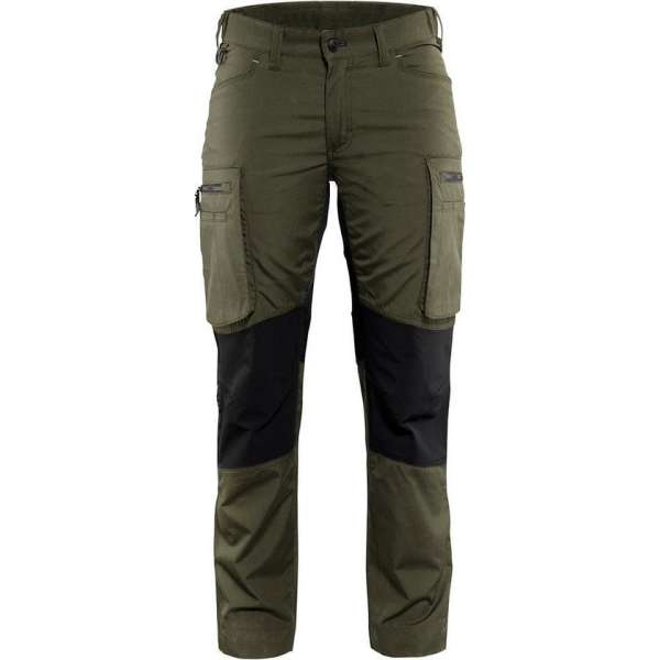 Blaklader Dames Service werkbroek Stretch 7159-1845 - Vrouwen - Leger/Zwart - 36 Blaklader Dames Service werkbroek Stretch 7159-1845 - Vrouwen - Leger/Zwart - 36