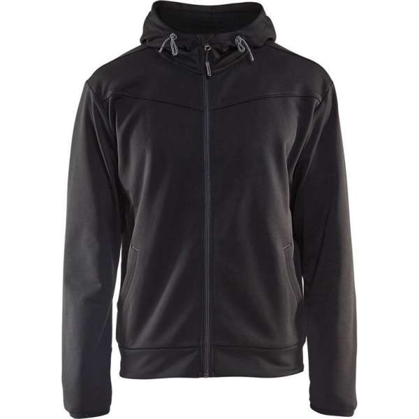 Blåkläder 3363-2526 Hoodie with full zipper Zwart/Grijs maat L Blåkläder 3363-2526 Hoodie with full zipper Zwart/Grijs maat L