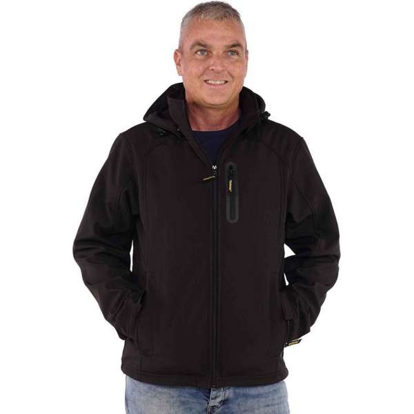 STØRVIK Softshell Werkjas Winddicht Heren Zwart - Maat S - NAPIER STØRVIK Softshell Werkjas Winddicht Heren Zwart - Maat S - NAPIER