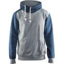 Blåkläder 3399-1157 Hooded Sweatshirt Limited Melange Grey/Blue maat M