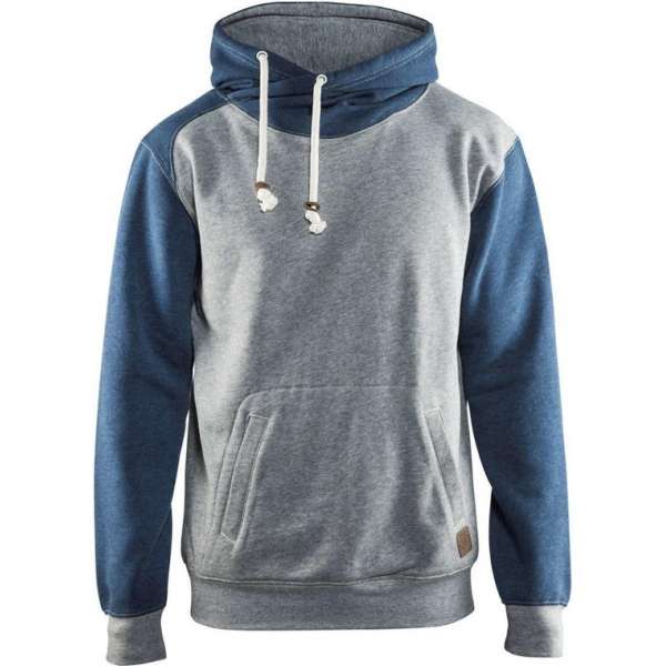 Blåkläder 3399-1157 Hooded Sweatshirt Limited Melange Grey/Blue maat M Blåkläder 3399-1157 Hooded Sweatshirt Limited Melange Grey/Blue maat M