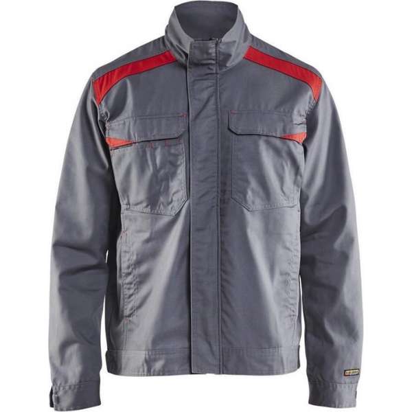 Blåkläder 4054-1800 Industriejack Ongevoerd Grijs/Rood maat 4XL