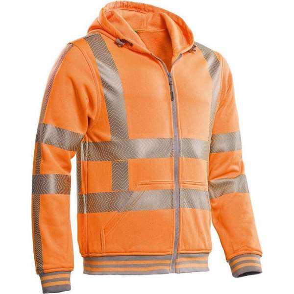 Santino Vermont Hoodi vest (270gr/m2) - Fluor oranje | Grijs - S Santino Vermont Hoodi vest (270gr/m2) - Fluor oranje | Grijs - S