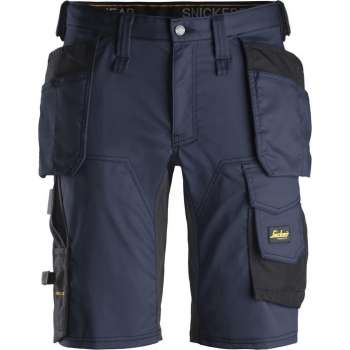 Snickers Korte Broek AllroundWork Stretch Holsterzakken 6141 - Mannen - Grijs/Zwart - 64