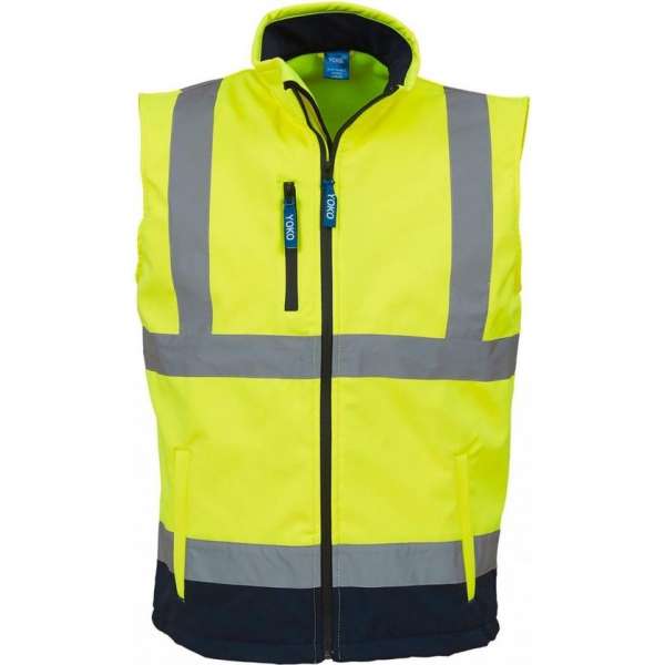 RWS bodywarmer, water- en winddicht M Geel/Marineblauw RWS bodywarmer, water- en winddicht M Geel/Marineblauw