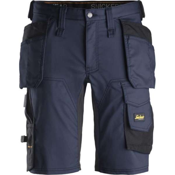 Snickers Korte Broek AllroundWork Stretch Holsterzakken 6141 - Mannen - Navy/Zwart - 50 Snickers Korte Broek AllroundWork Stretch Holsterzakken 6141 - Mannen - Navy/Zwart - 50
