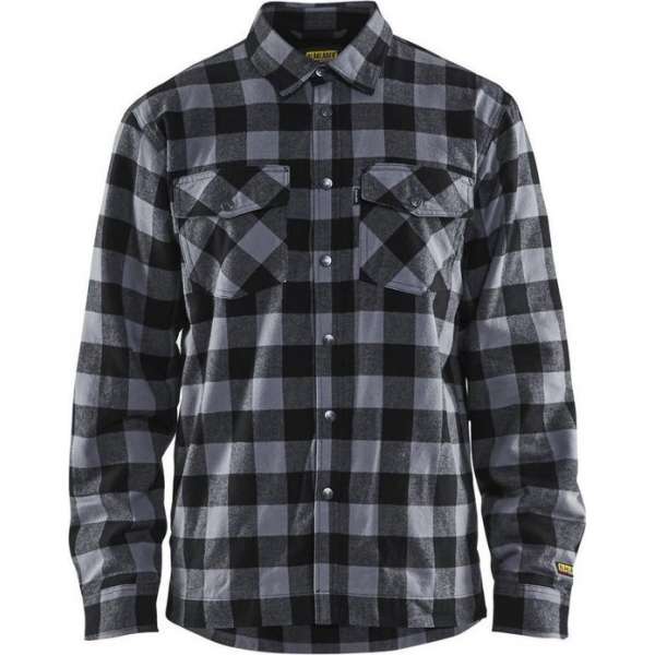 Blåkläder 3225-1131 Overhemd Flanel Gevoerd Donkergrijs/Zwart maat S
