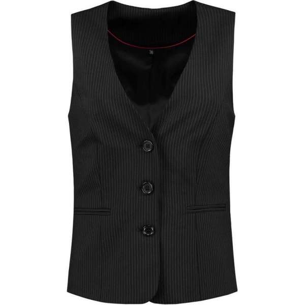 Tricorp Dames gilet - Corporate - 405002 - Zwart-Gestreept - maat 48 Tricorp Dames gilet - Corporate - 405002 - Zwart-Gestreept - maat 48