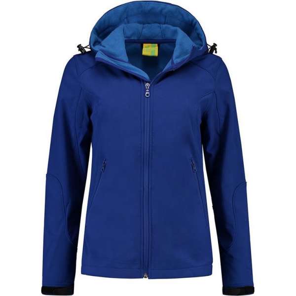 L&S Jas Capuchon Softshell Dames - Vrouwen - Kobalt Blauw - M L&S Jas Capuchon Softshell Dames - Vrouwen - Kobalt Blauw - M